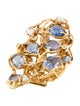 Arthur King 18K 30.38ctw Sapphire, Pearl & Diamond Brooch