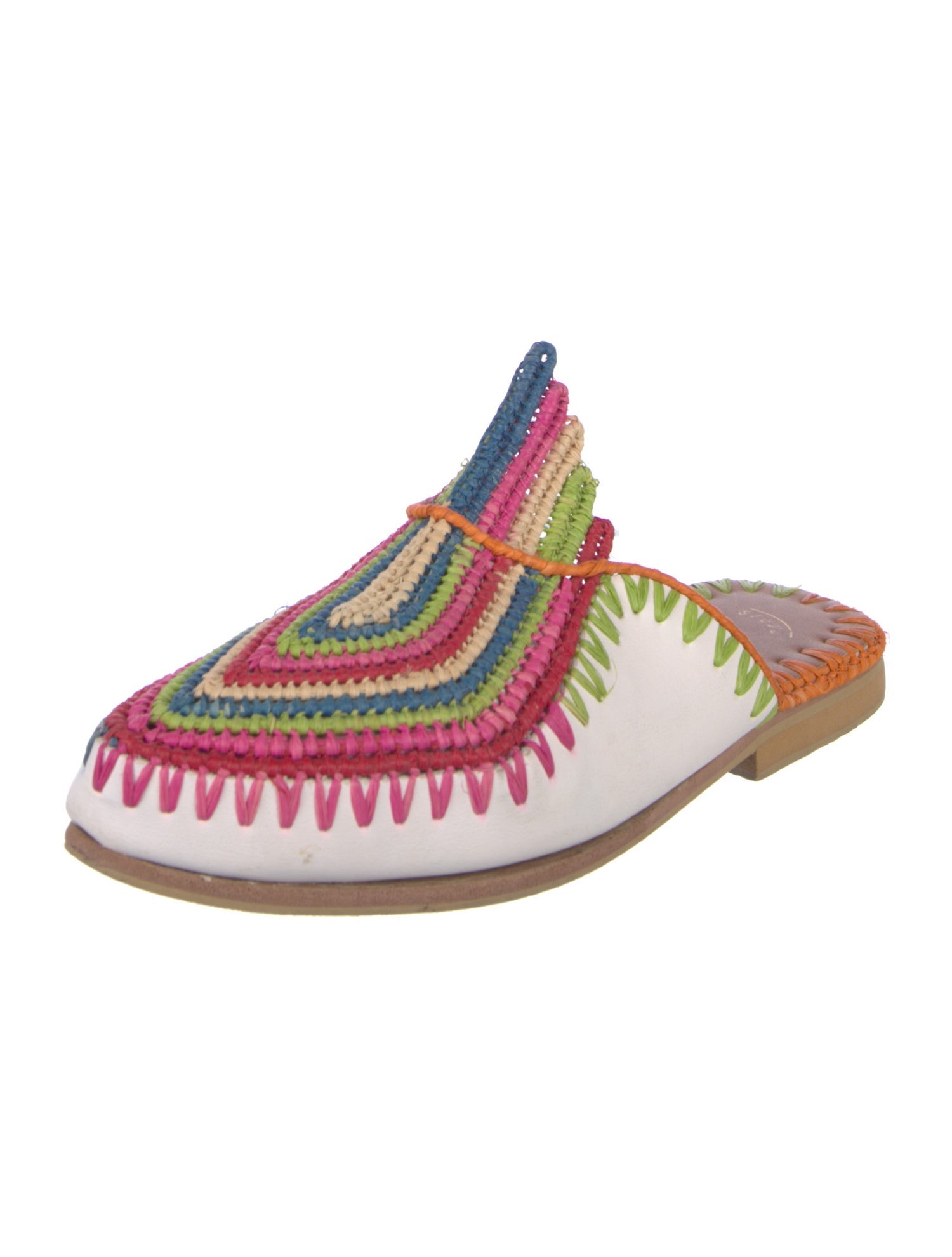 Kilometre Paris Leather Lace Pattern Mules