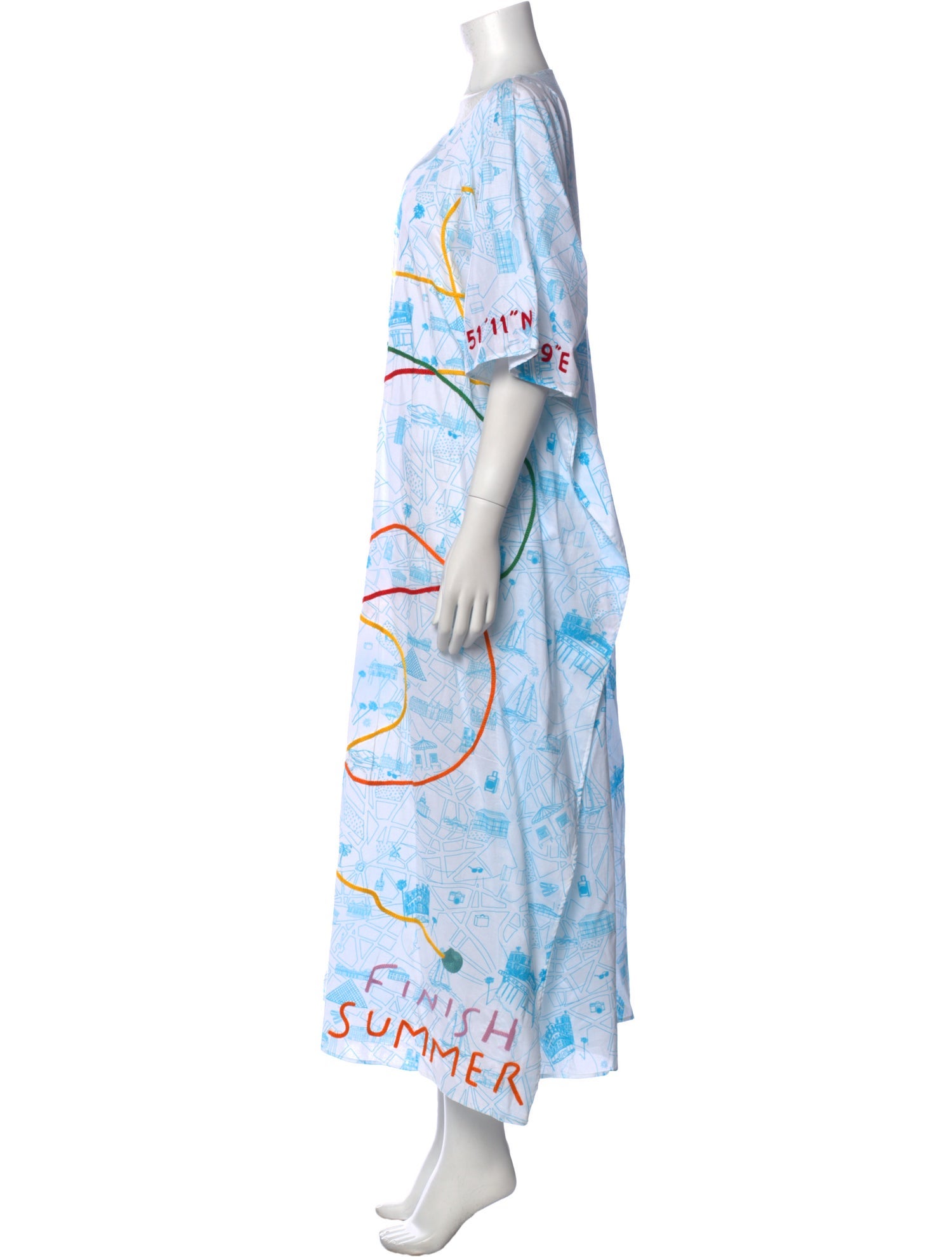 Kilometre Paris Paisley Print Long Dress w/ Tags