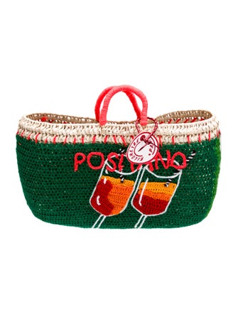 Kilometre Paris Raffia Weekender Bag