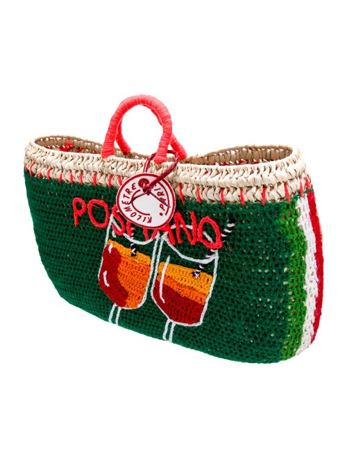 Kilometre Paris Raffia Weekender Bag