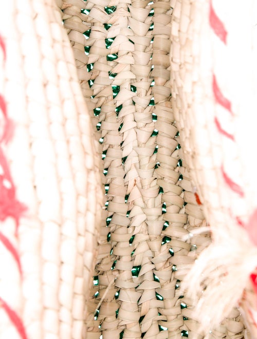 Kilometre Paris Raffia Weekender Bag