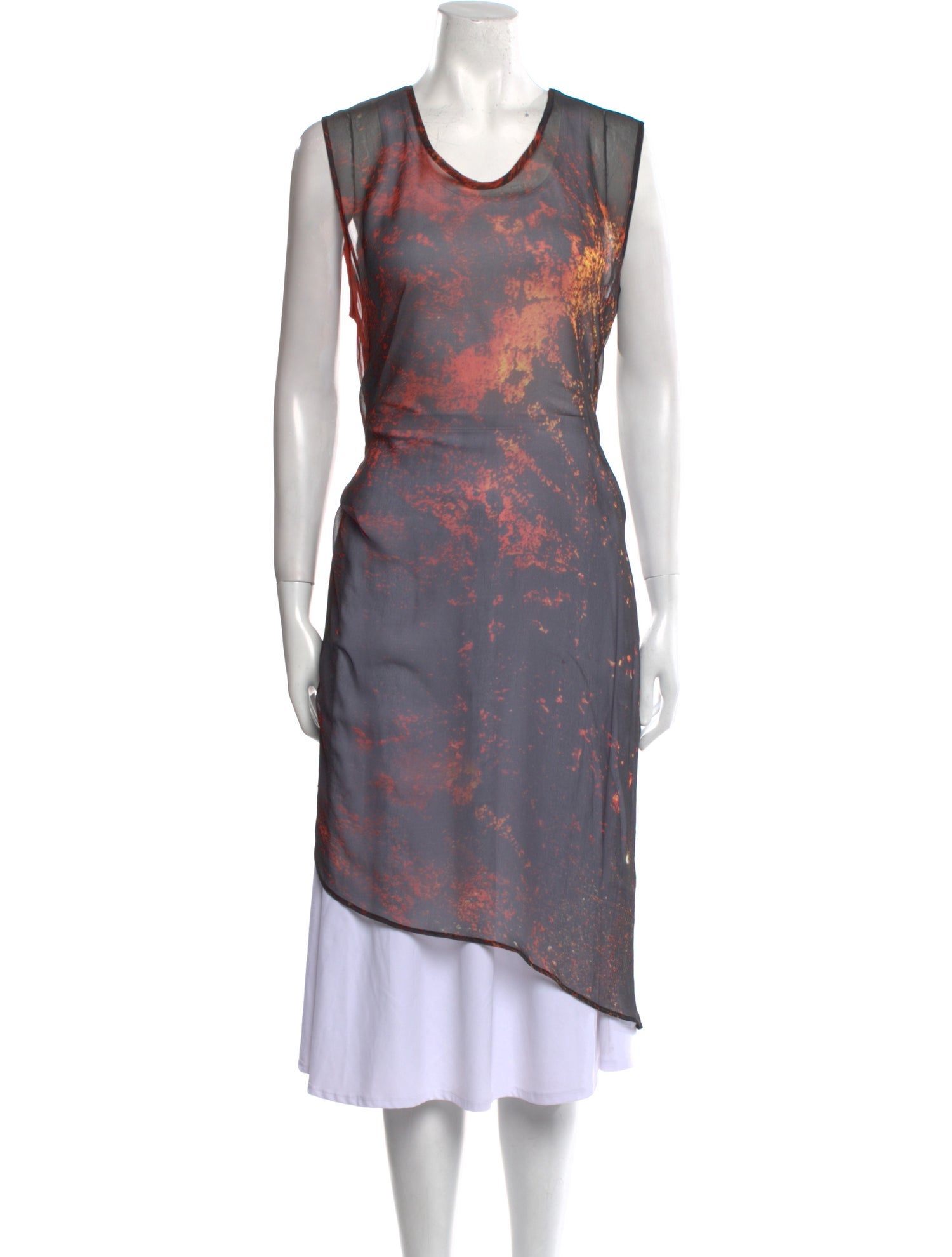 Kimberly Ovitz Printed Midi Length Dress