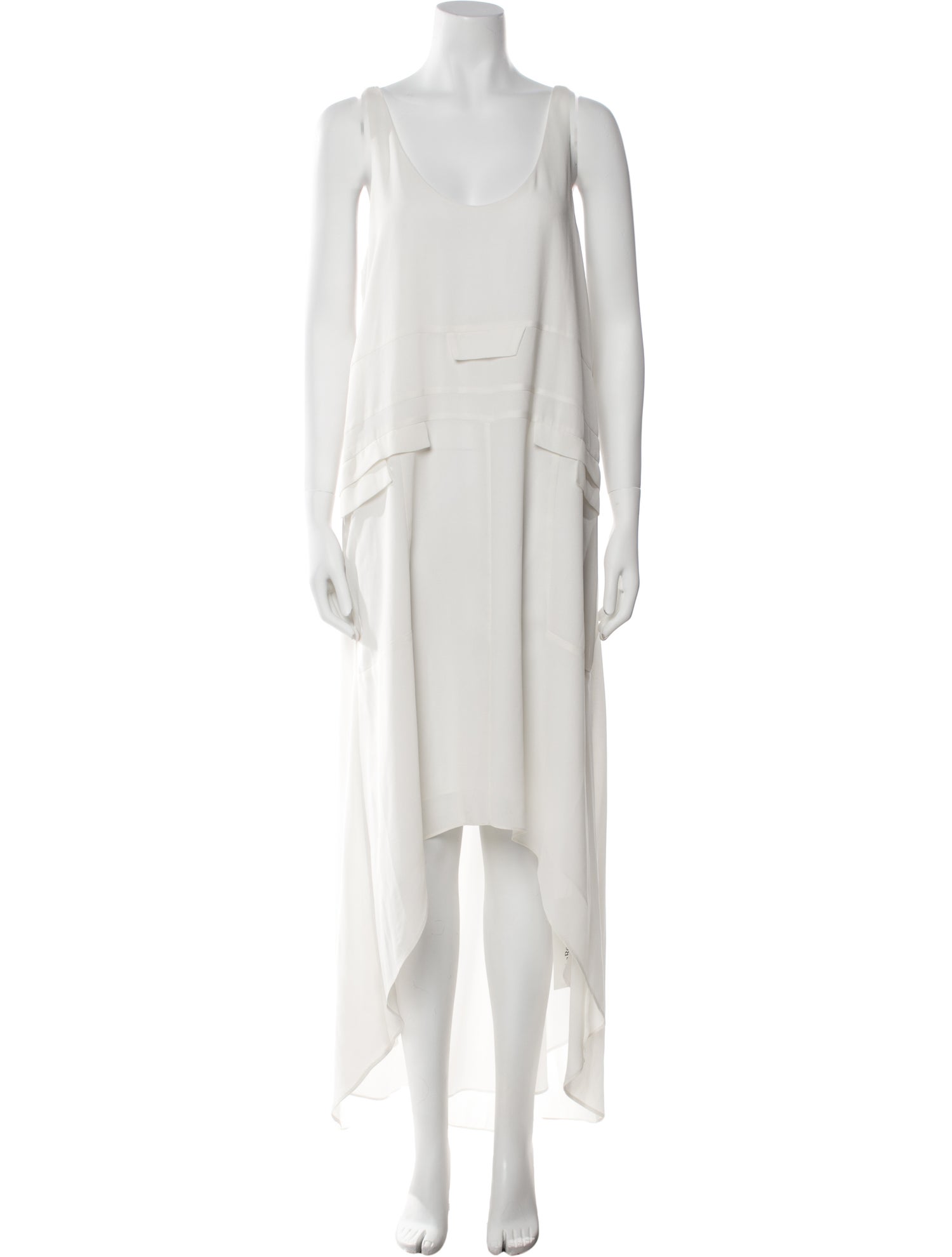 Kimberly Ovitz Scoop Neck Midi Length Dress