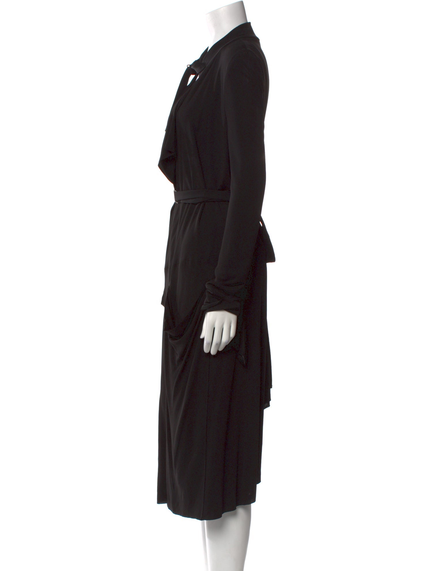 Kimberly Ovitz V-Neck Knee-Length Dress