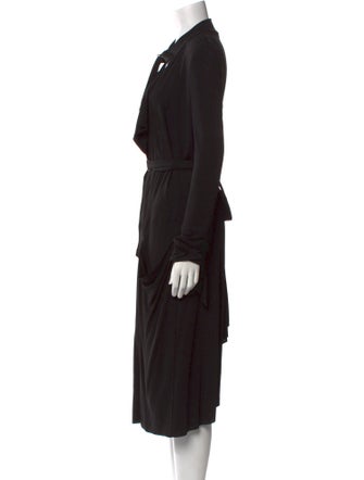 Kimberly Ovitz V-Neck Knee-Length Dress