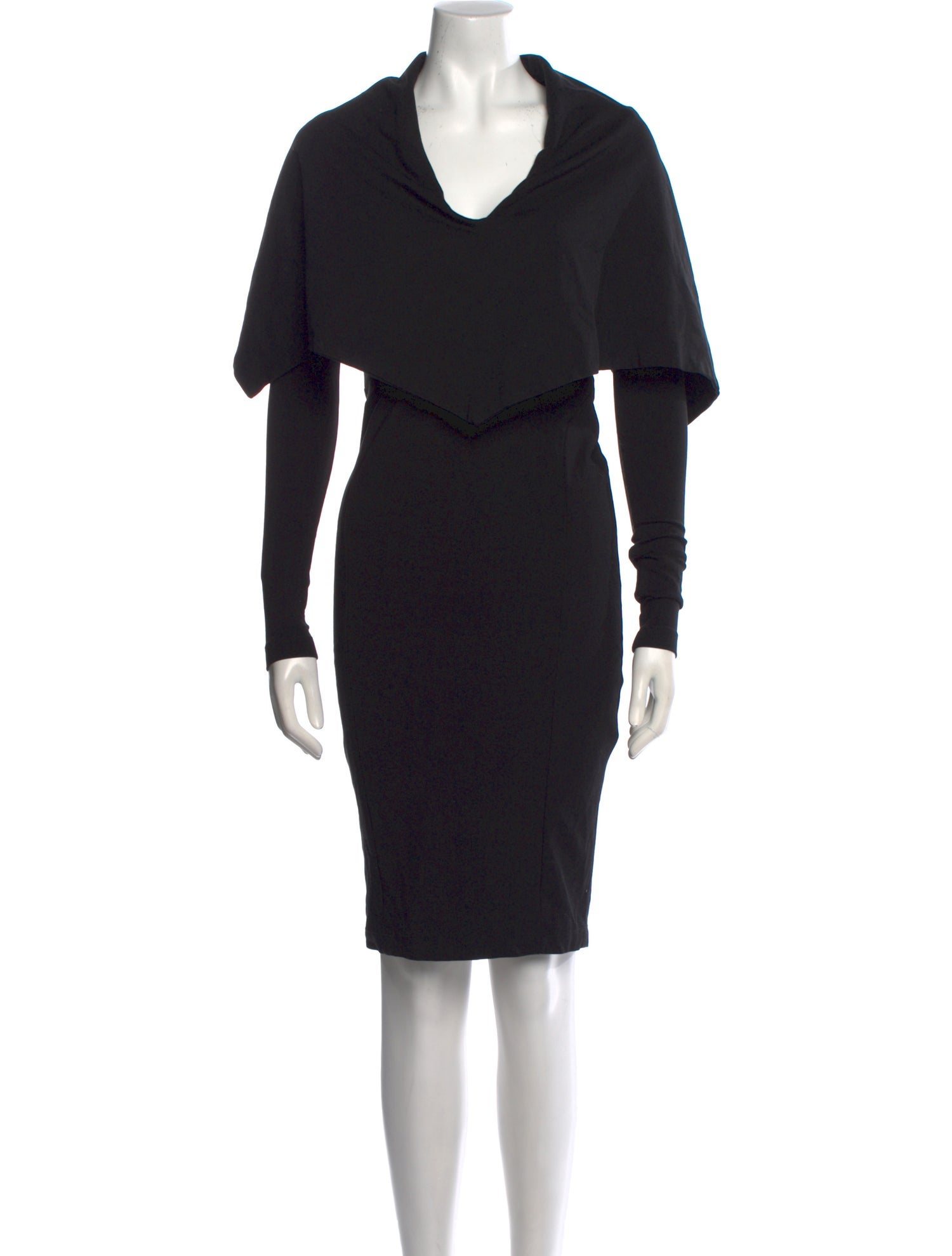 Kimberly Ovitz Cowl Neck Knee-Length Dress