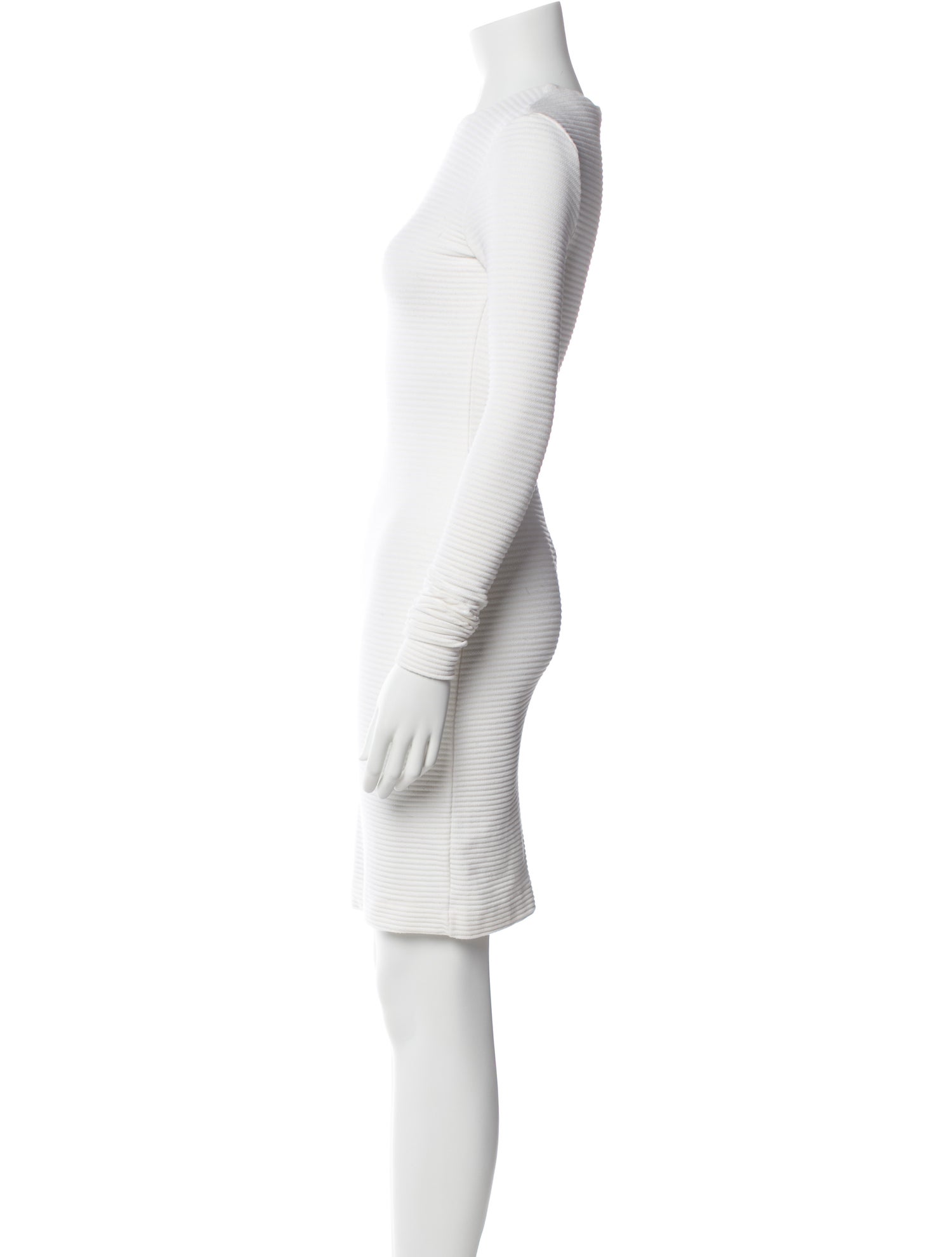 Kimberly Ovitz Bateau Neckline Mini Dress