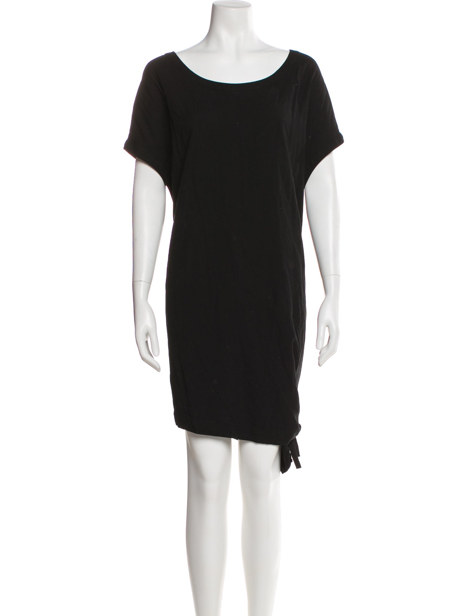 Kimberly Ovitz Bateau Neckline Mini Dress