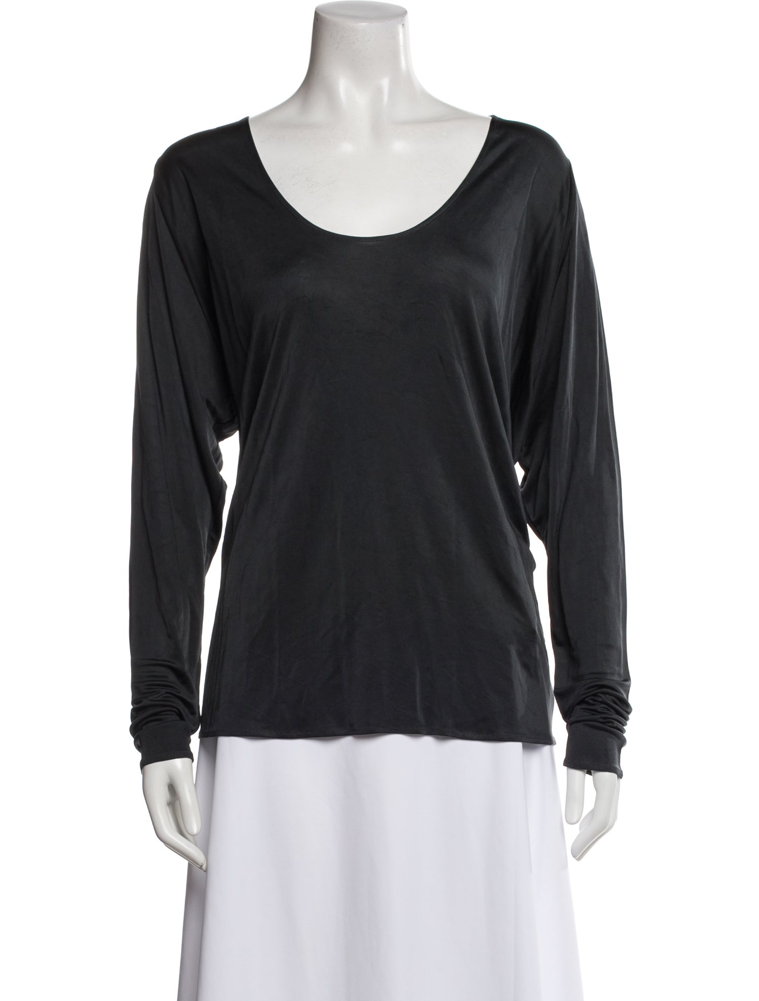 Kimberly Ovitz Scoop Neck Long Sleeve Top