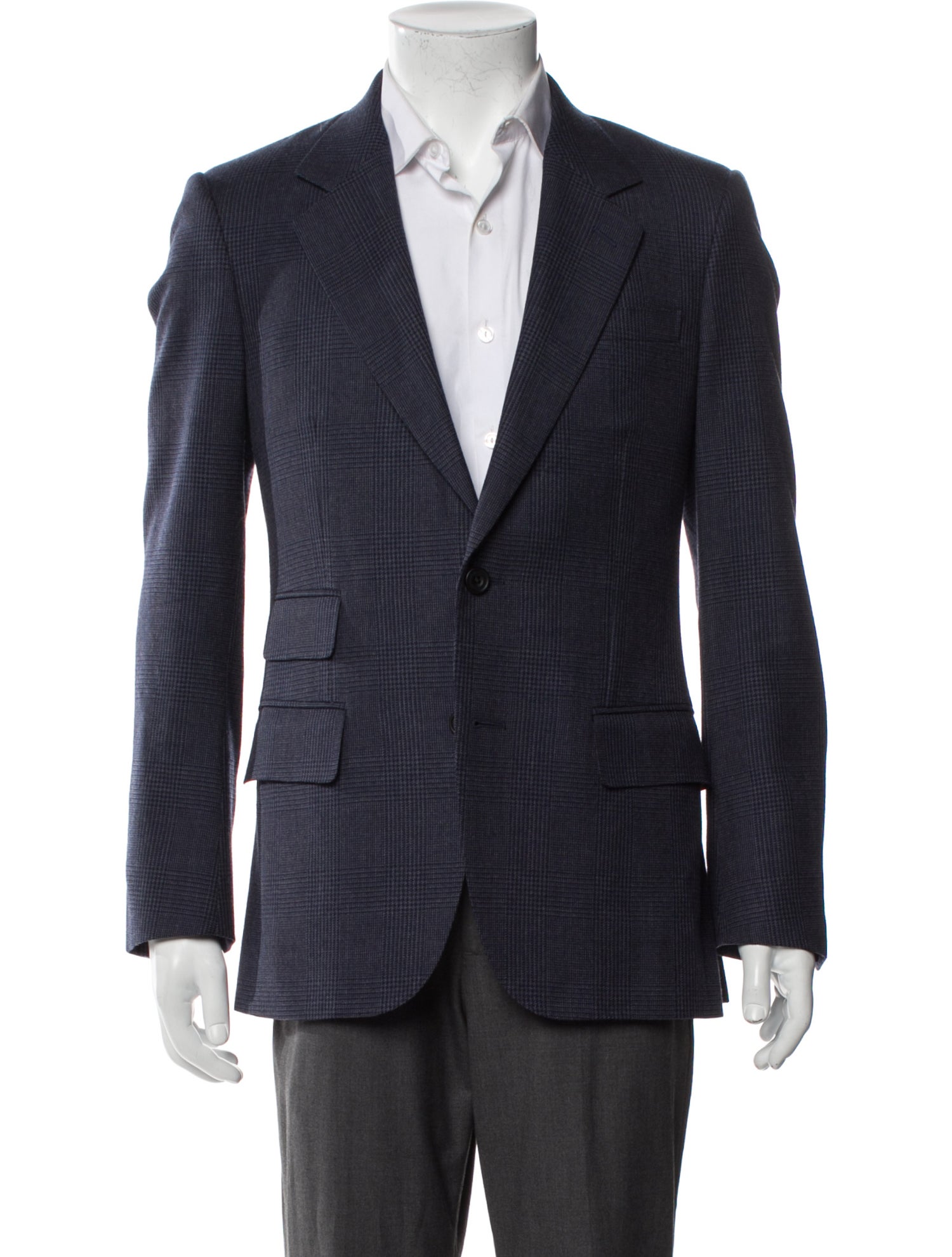 Kingsman Wool Plaid Print Blazer