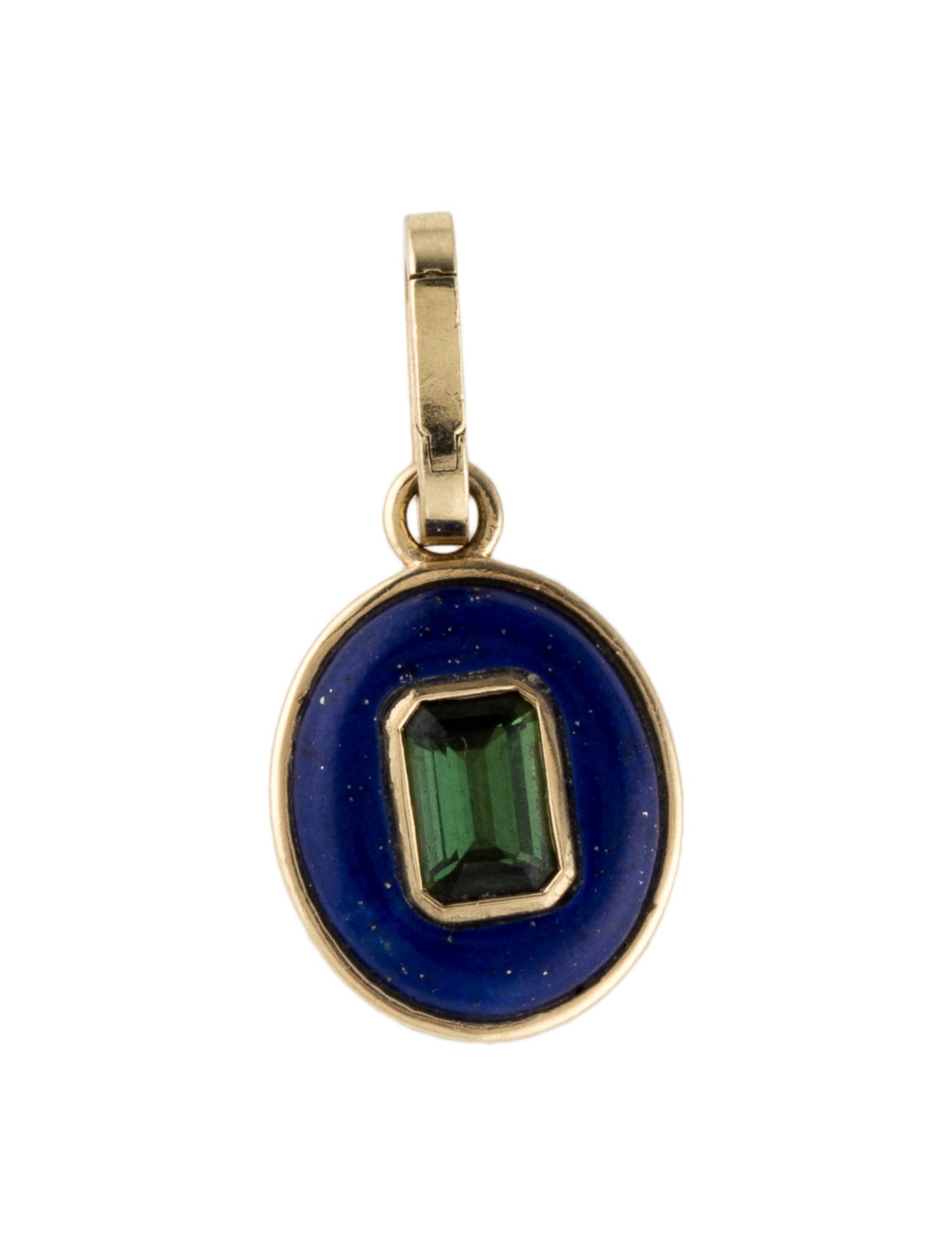 Kinn Studio 14K Tourmaline & Lapis Lazuli Pendant