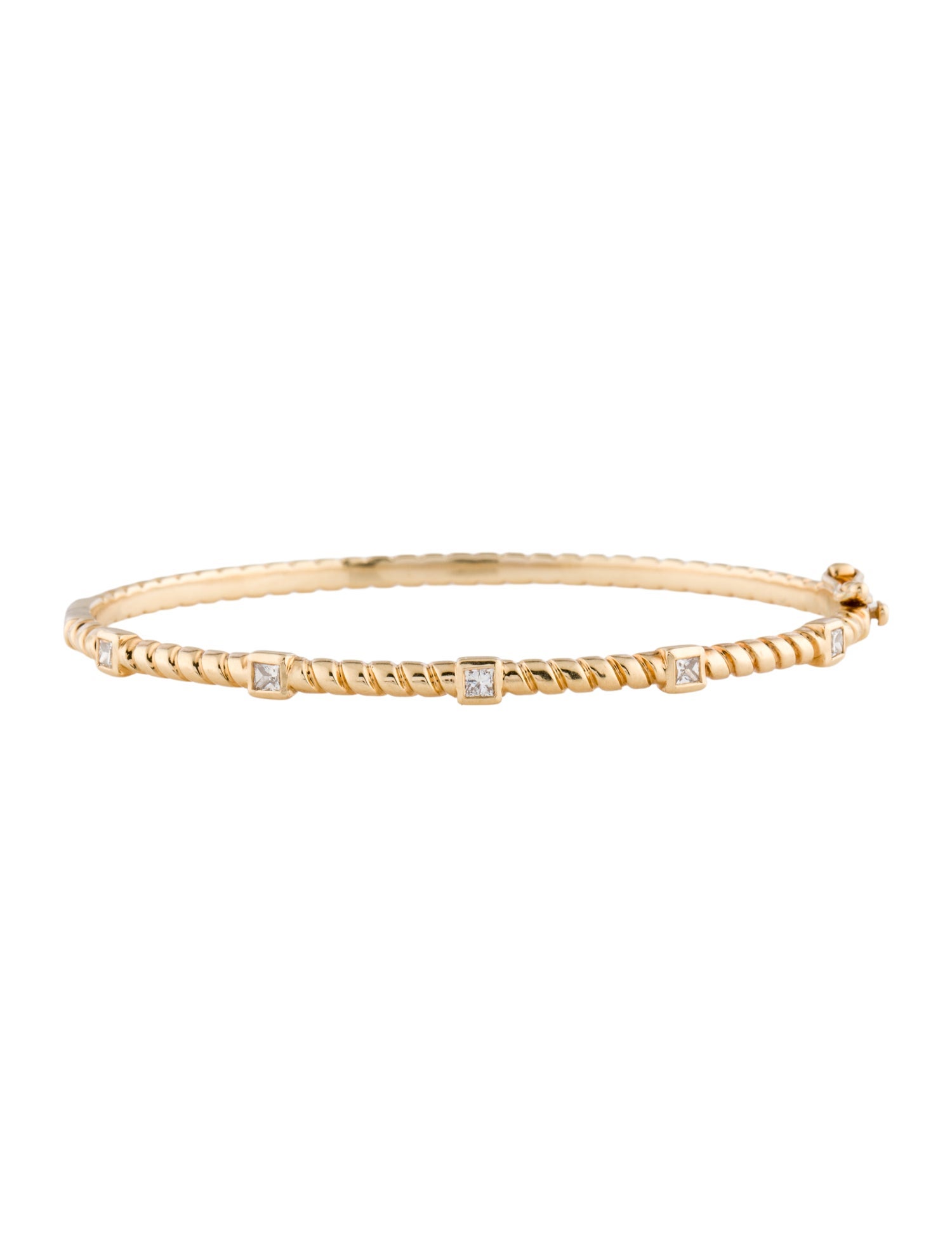 Kinn Studio 14K Lab-Grown Diamond Claudine Twist Bangle Bracelet