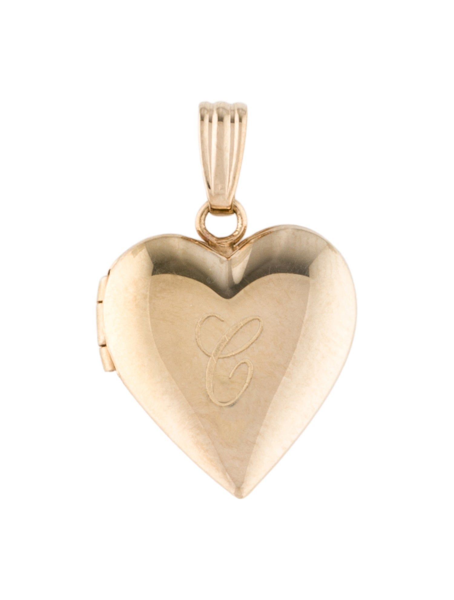 Kinn Studio 14K Letter 'C' Maison Heart Locket Pendant