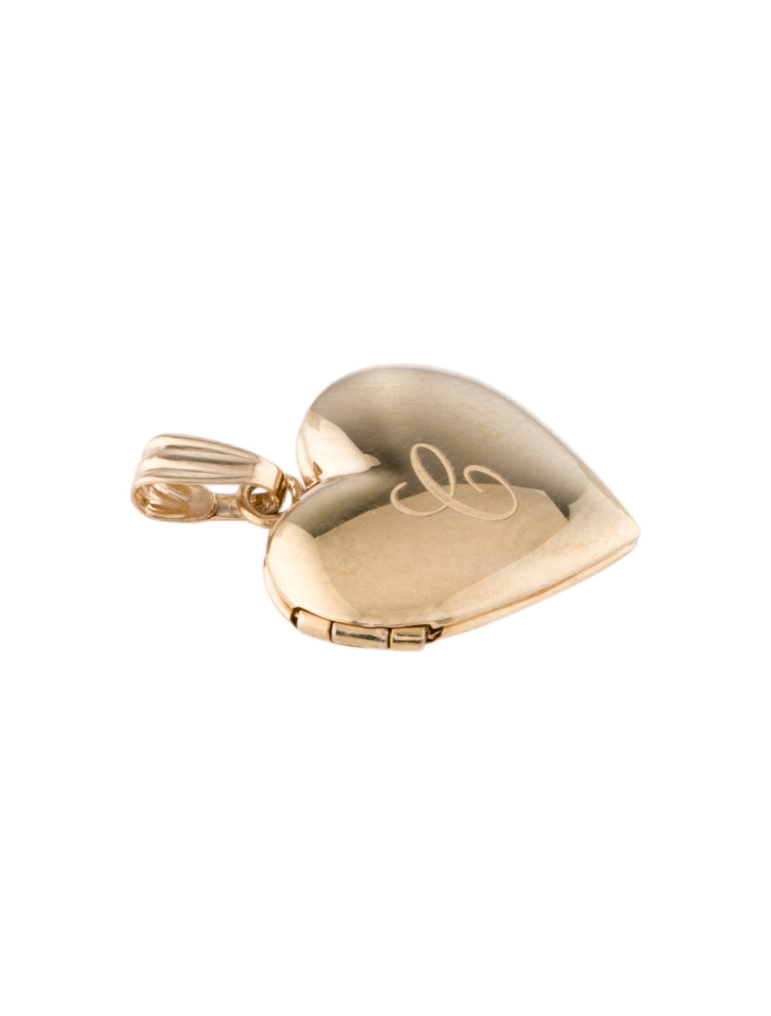 Kinn Studio 14K Letter 'C' Maison Heart Locket Pendant