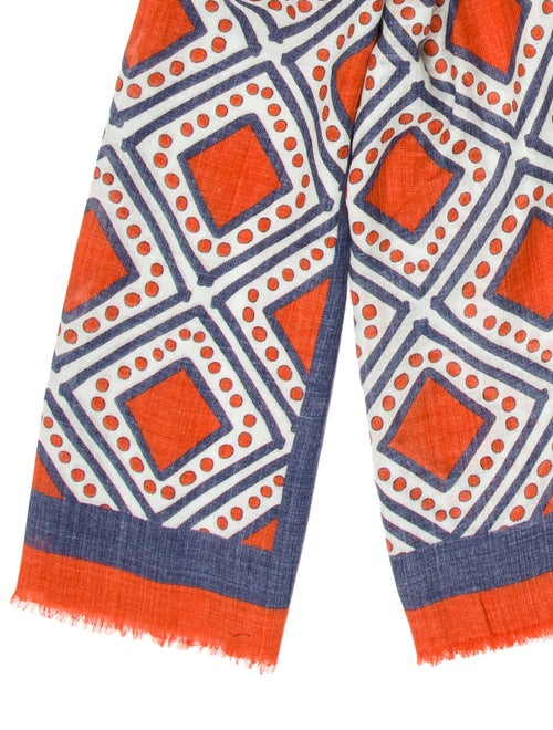 Kiton Printed Fringe-Trimmed Scarf