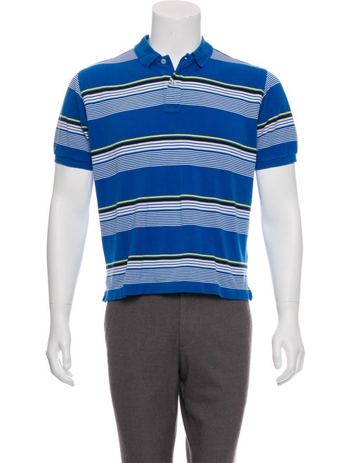 Kiton Striped Knit Polo blue
