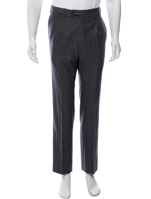 Kiton Woven Glen Plaid Pants grey