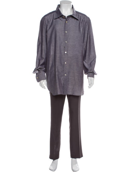 Kiton Long Sleeve Dress Shirt Grey