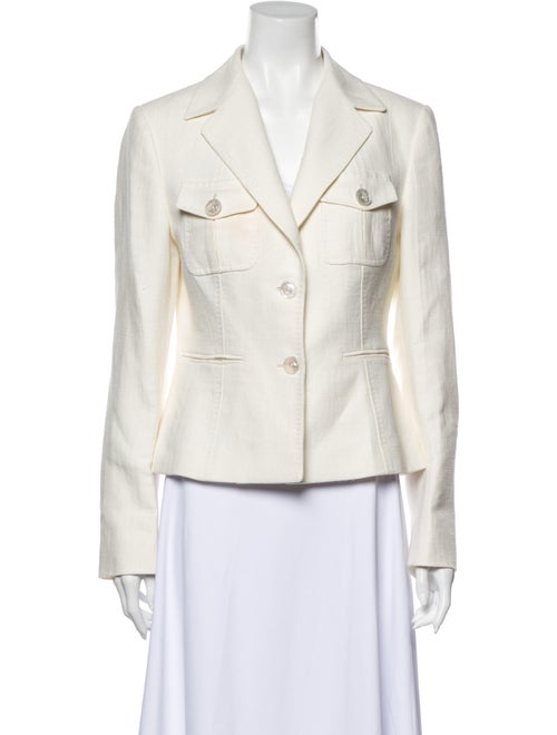 Kiton Linen Blazer White