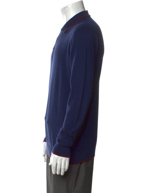 Kiton Mock Neck Long Sleeve Polo Sweater