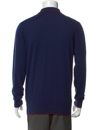 Kiton Mock Neck Long Sleeve Polo Sweater