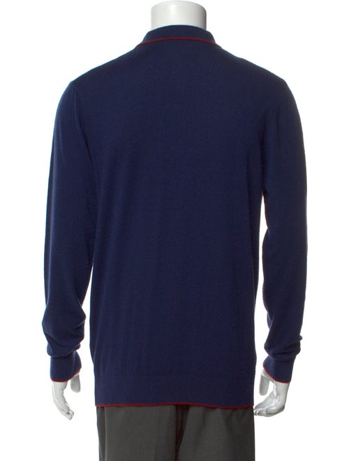 Kiton Mock Neck Long Sleeve Polo Sweater