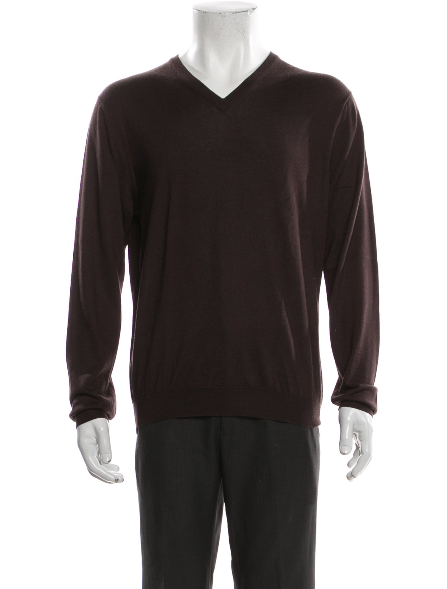 Kiton V-Neck Long Sleeve Pullover