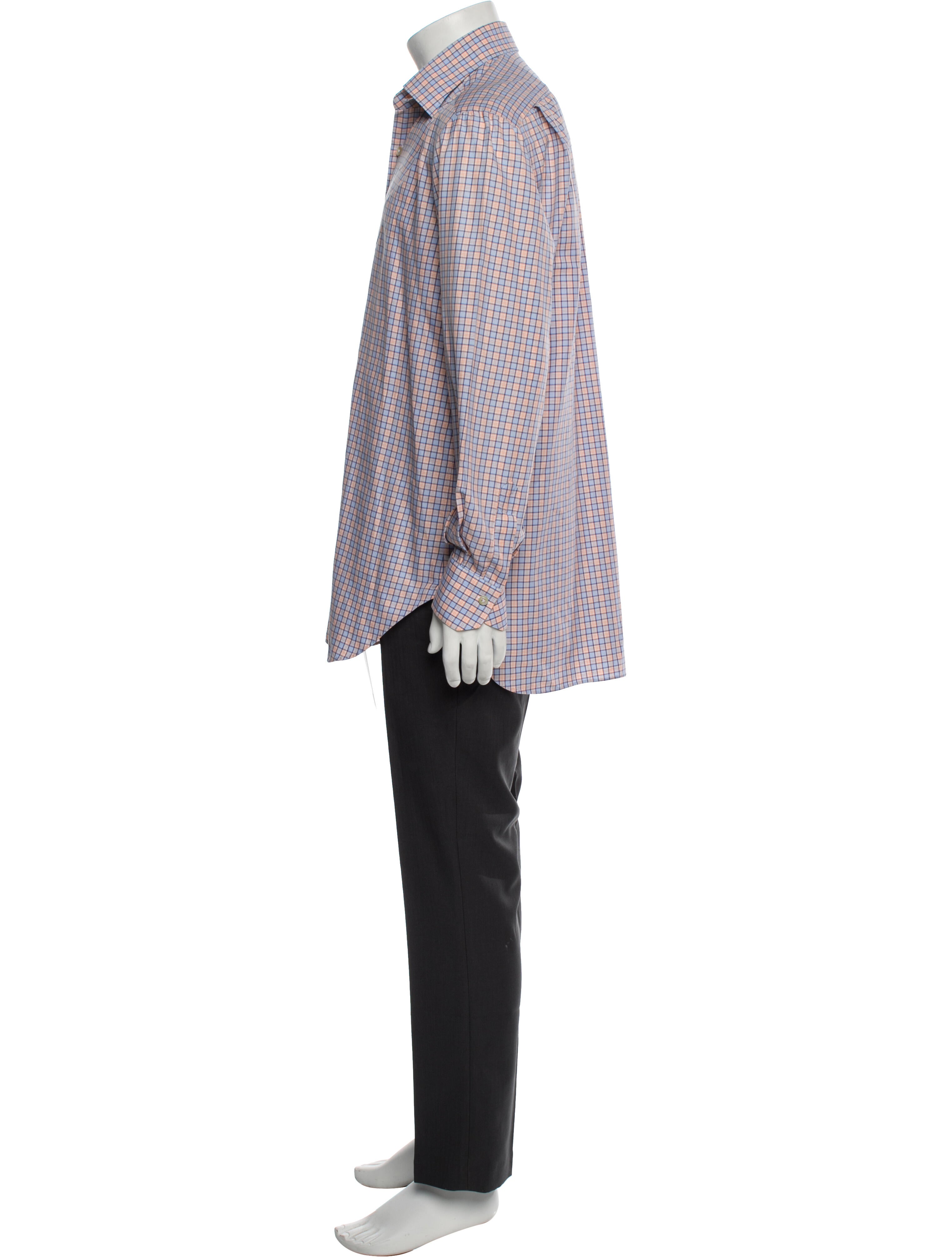 Kiton Plaid Print Long Sleeve Shirt