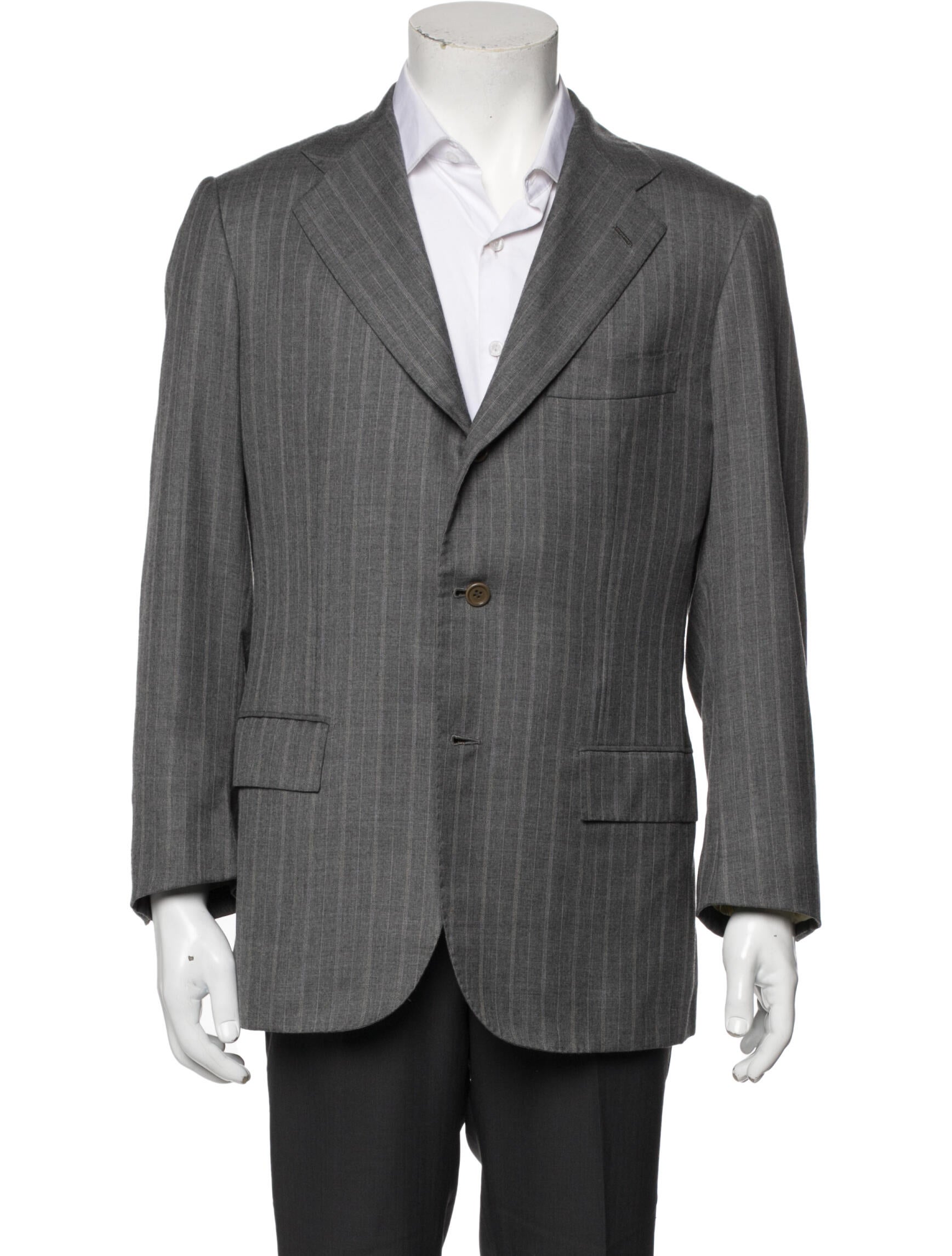 Kiton Cashmere Striped Blazer