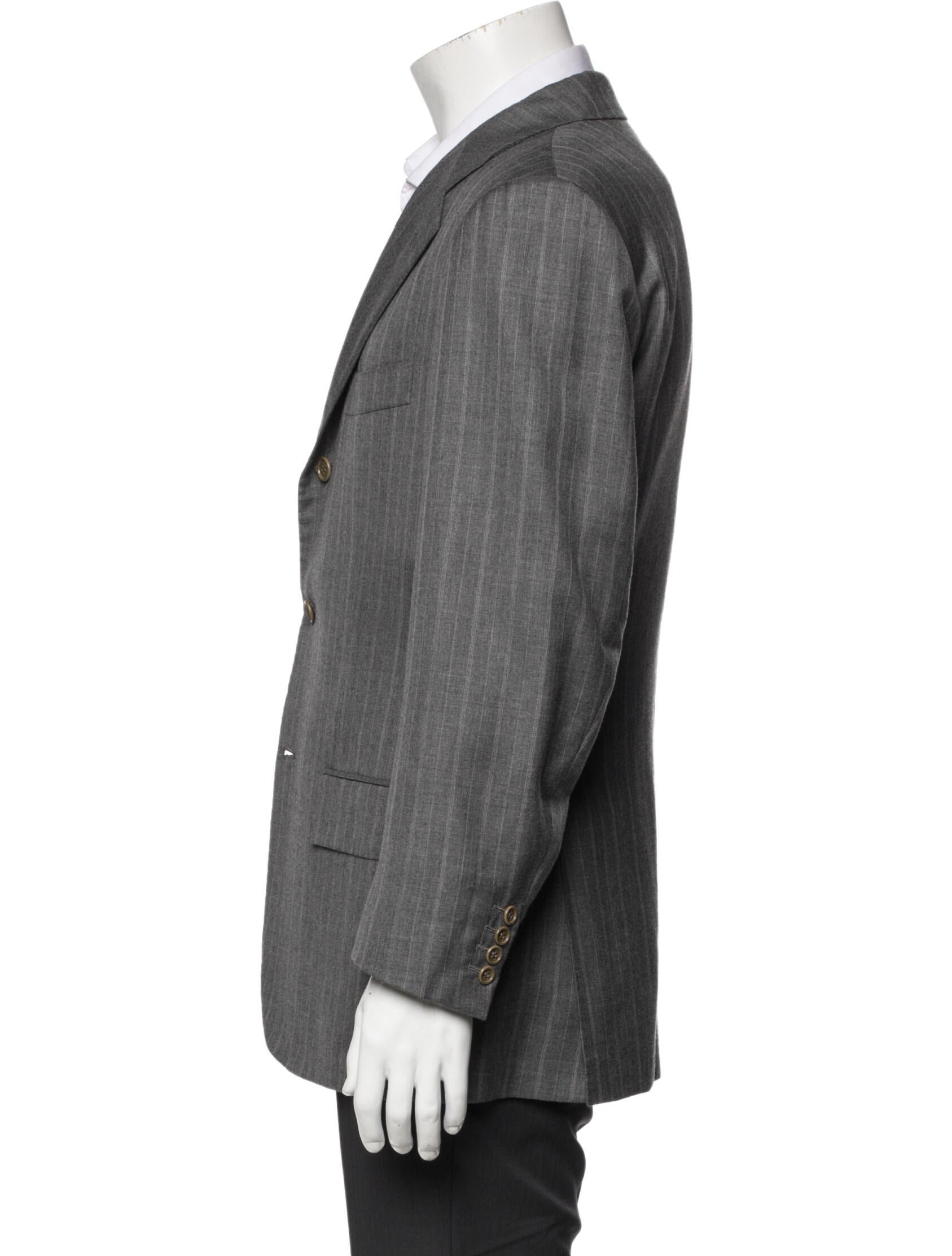 Kiton Cashmere Striped Blazer