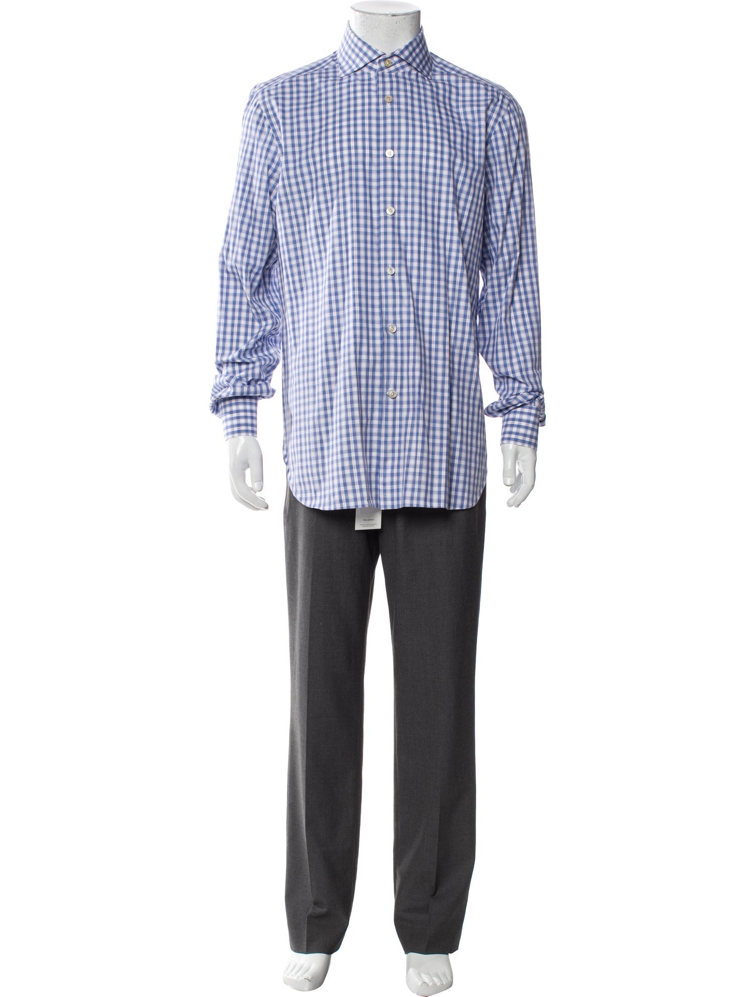 Kiton Plaid Print Long Sleeve Shirt