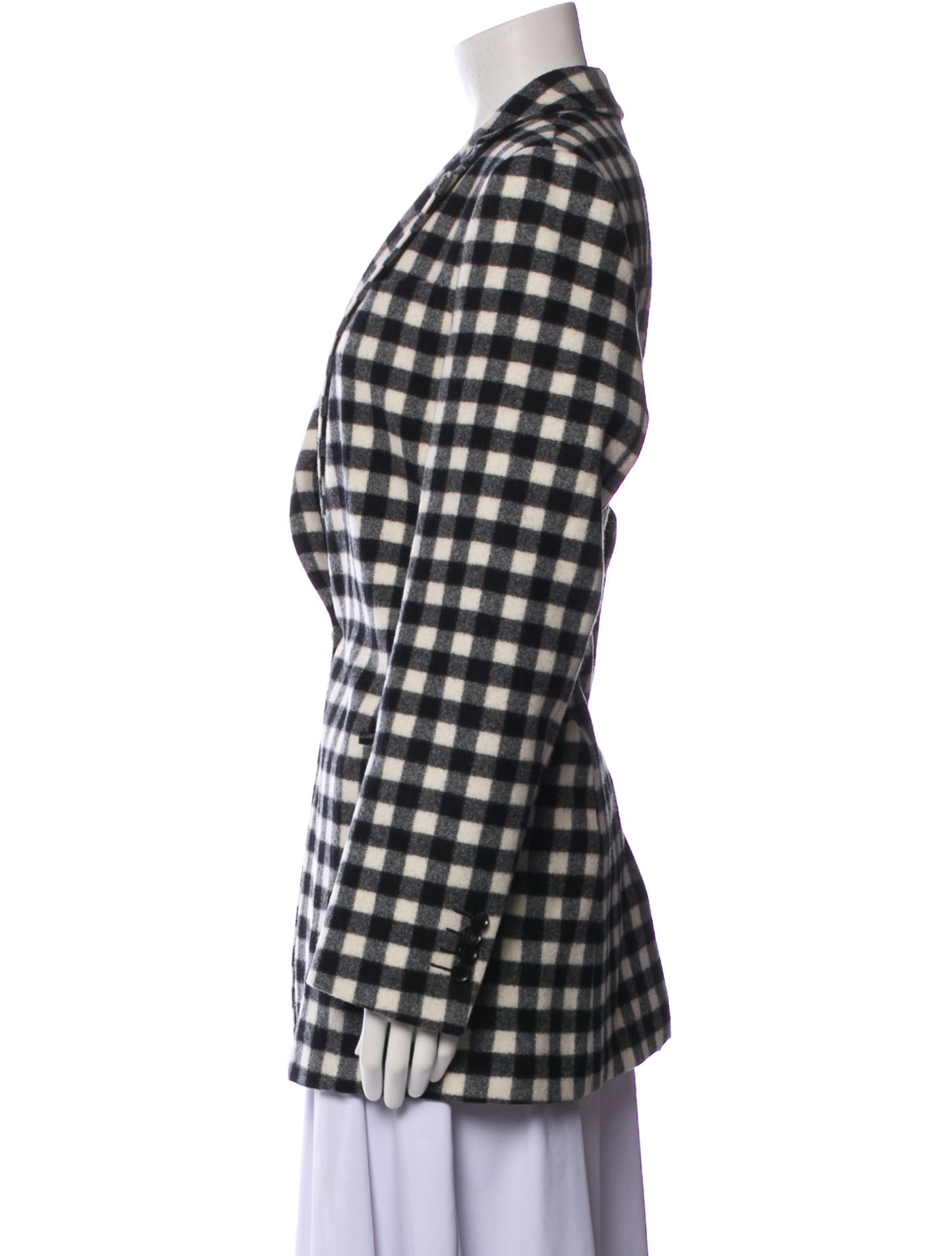 Kiton Virgin Wool Plaid Print Blazer