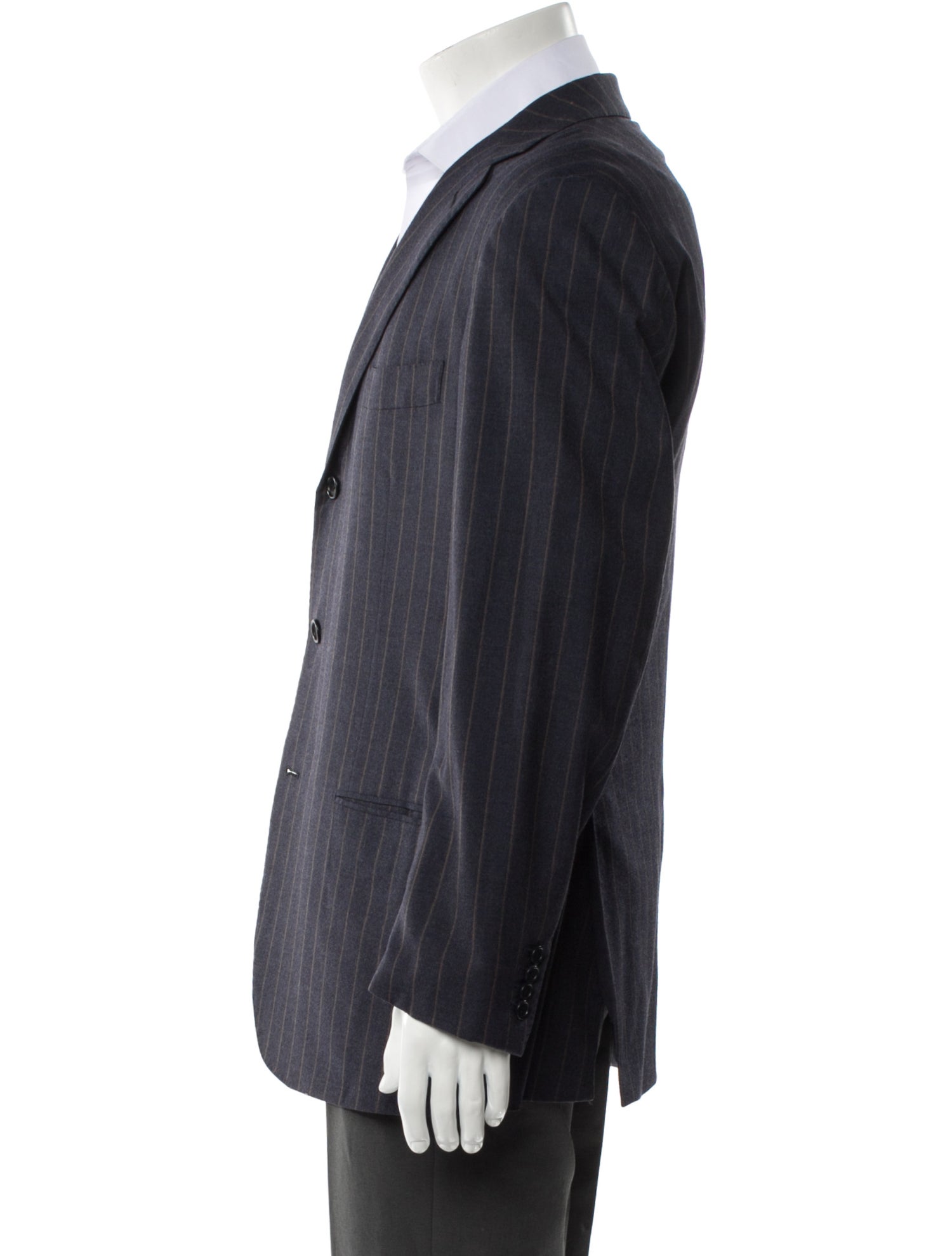 Kiton Wool Striped Blazer