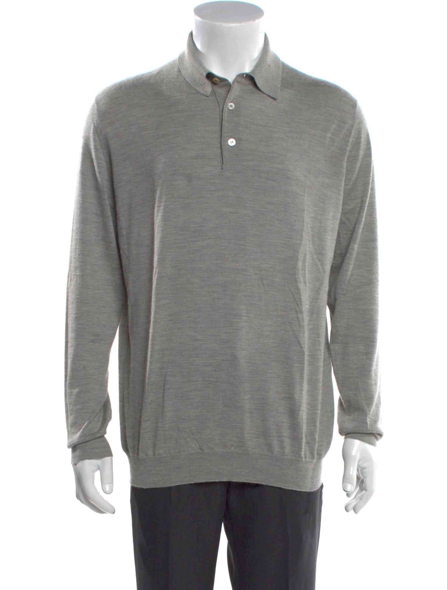 Kiton Cashmere Collar Polo Shirt