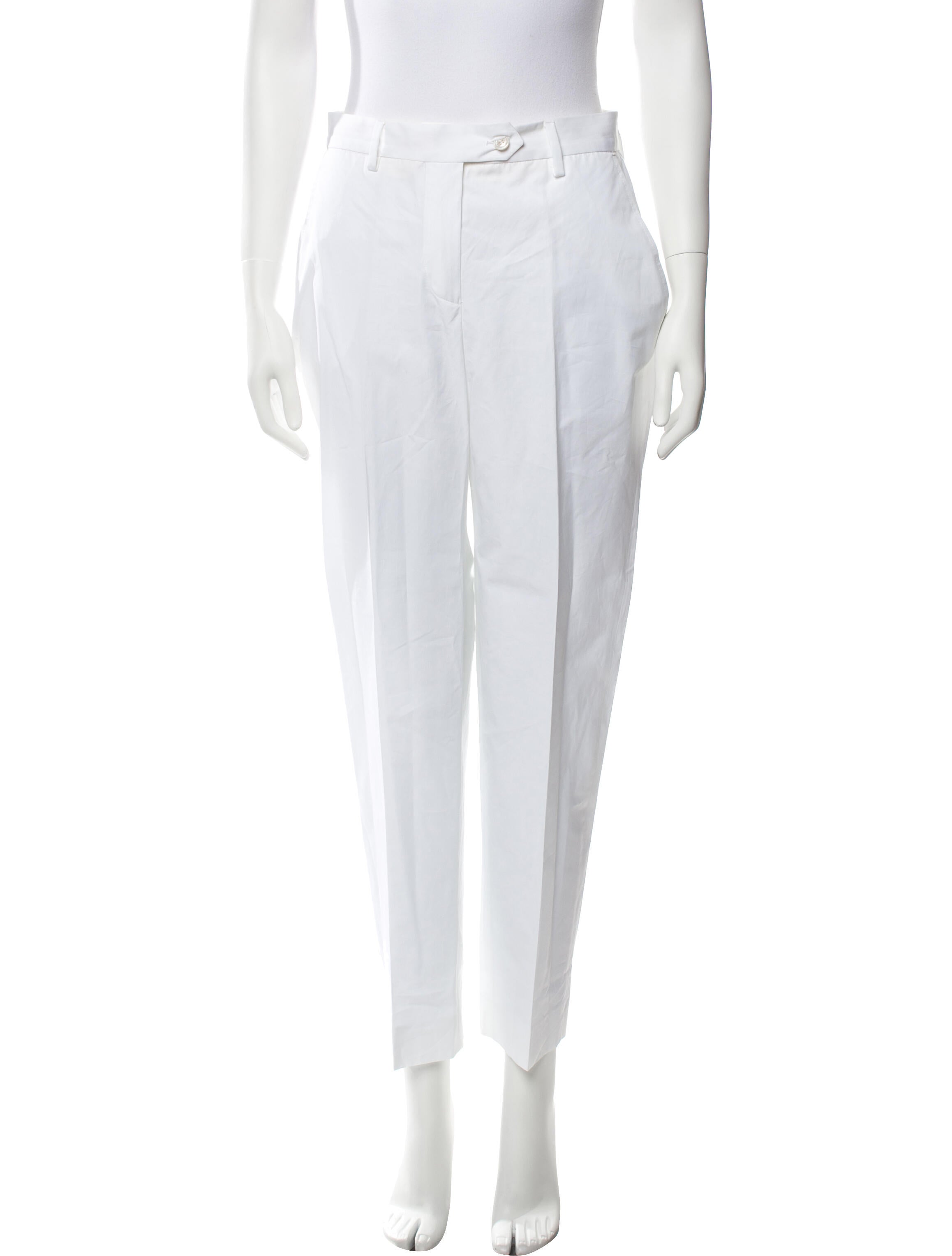 パンツ KITON Women Straight Pants D37102K09S6701 K09S6701 WHITE Kiton - White Drawstring Silk Pant | Mitchell Stores