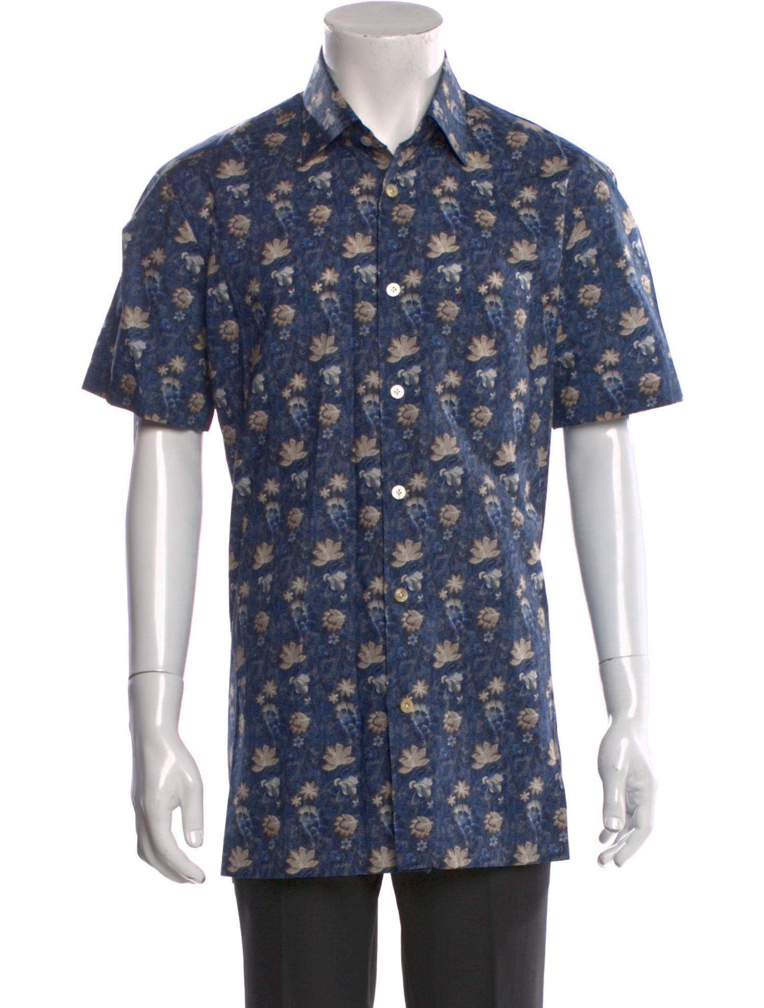 Kiton Floral Print Short Sleeve Shirt