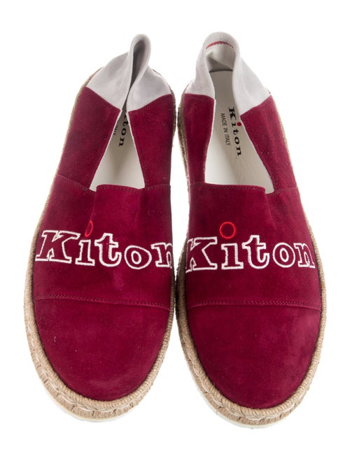 Kiton Suede Graphic Print Espadrilles