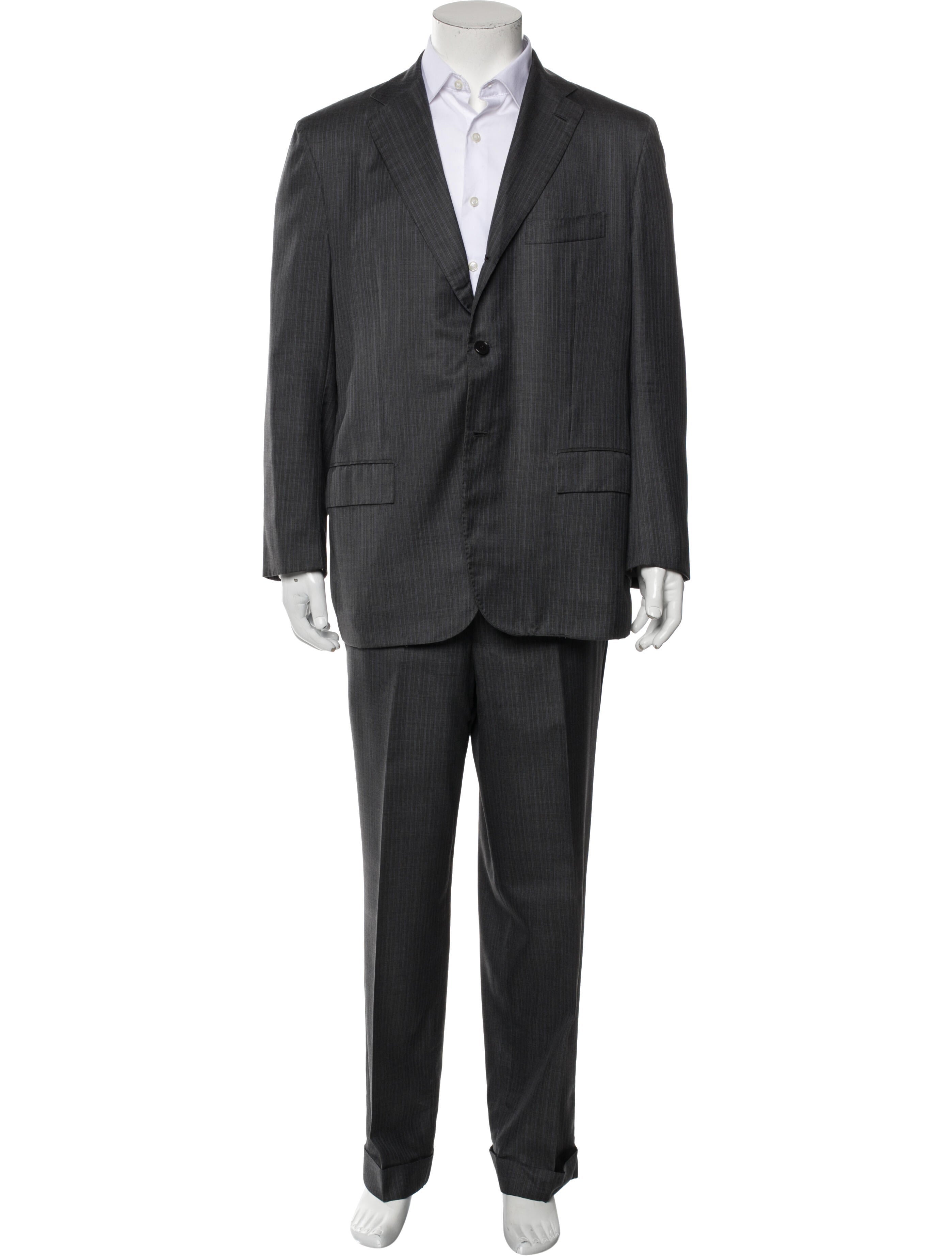 Kiton Cashmere Striped Two-Piece Suit