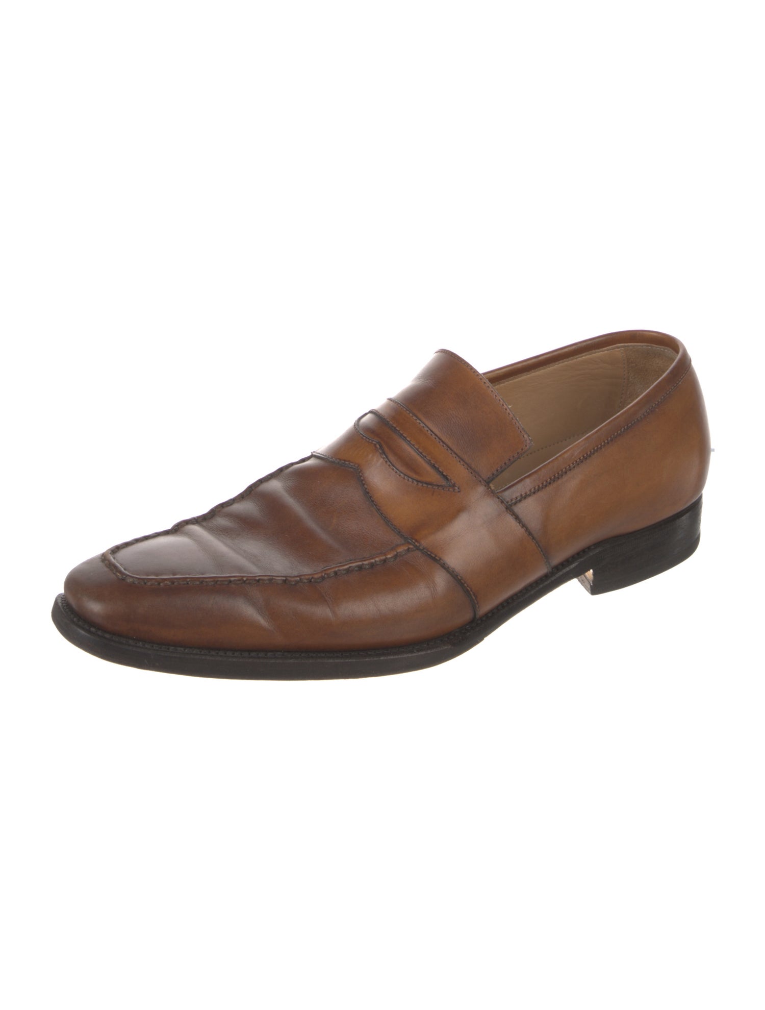 Kiton Leather Dress Loafers