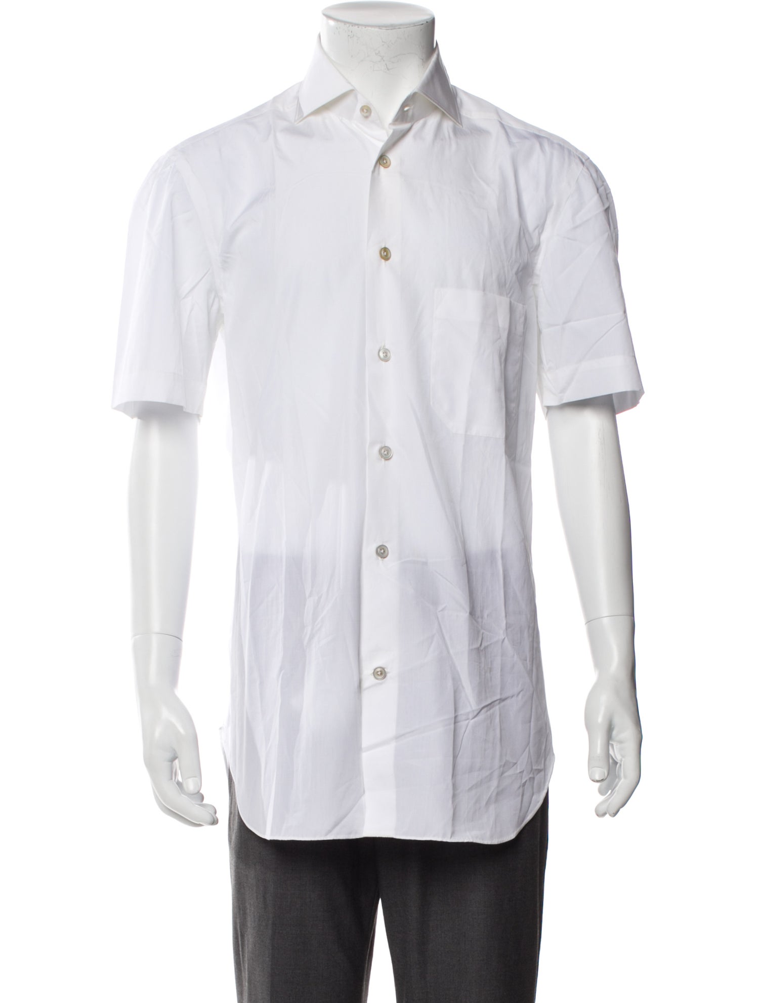 Kiton Short Sleeve Dress Shirt