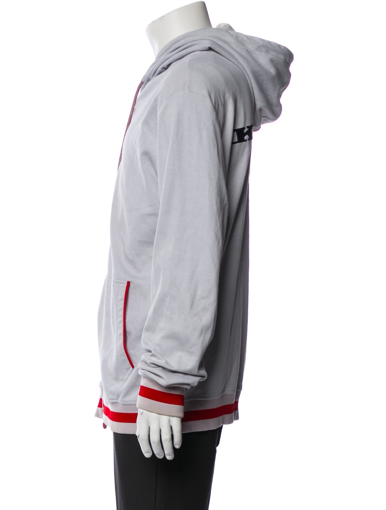 Kiton Striped V-Neck Hoodie