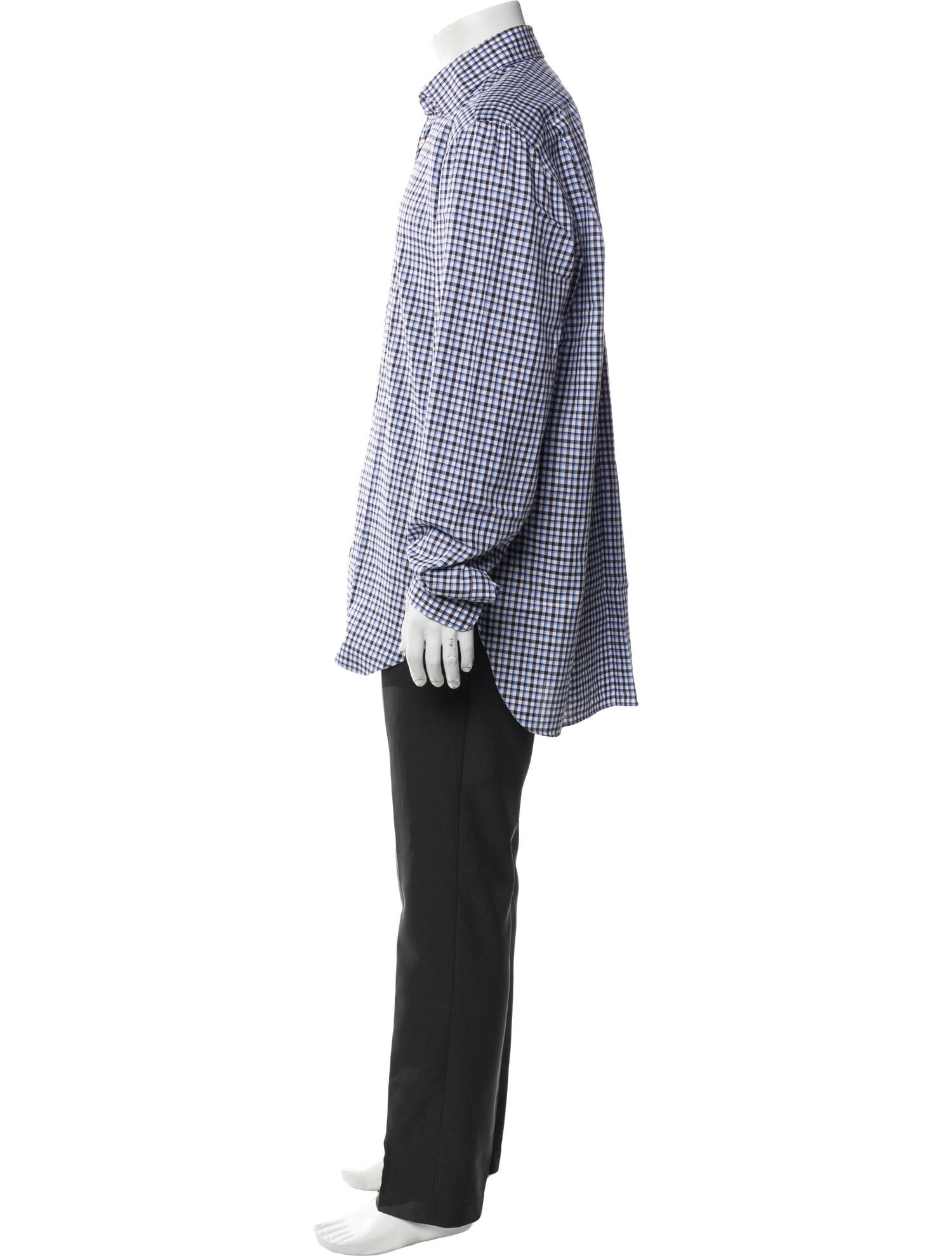 Kiton Plaid Print Long Sleeve Shirt