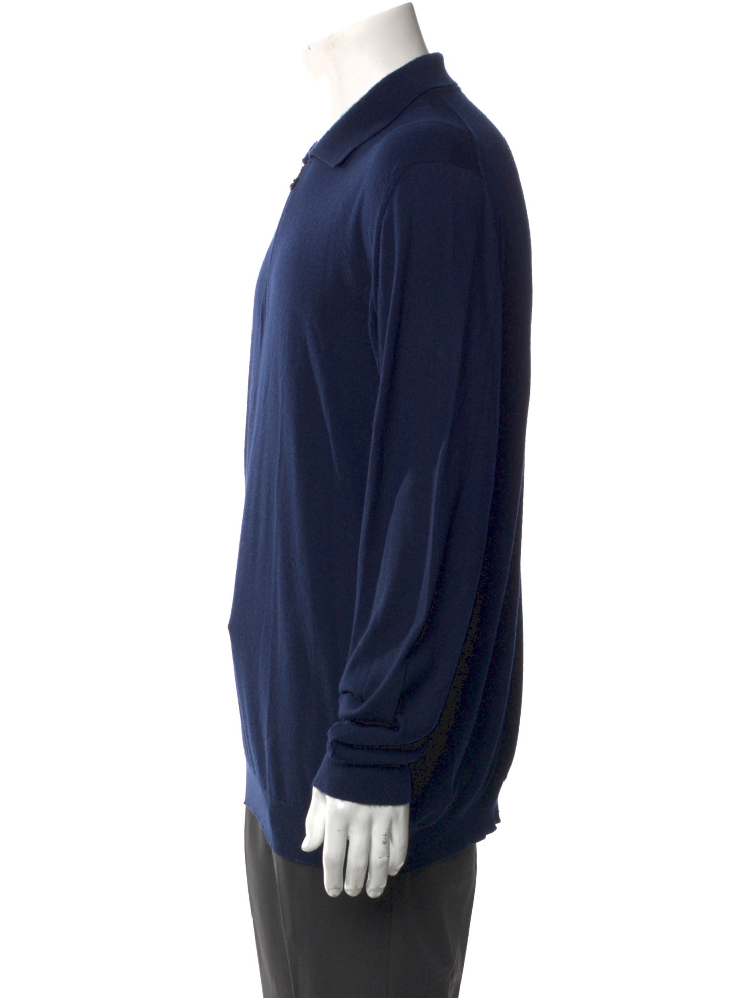 Kiton Cashmere Collar Polo Sweater