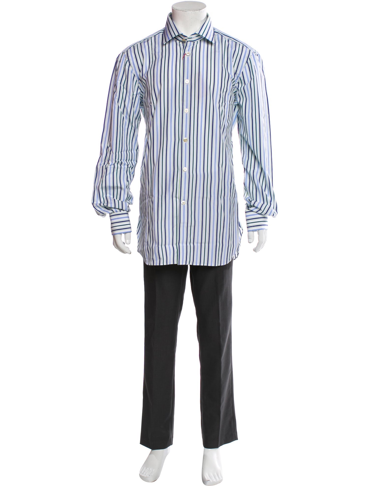 Kiton Striped Long Sleeve Dress Shirt w/ Tags