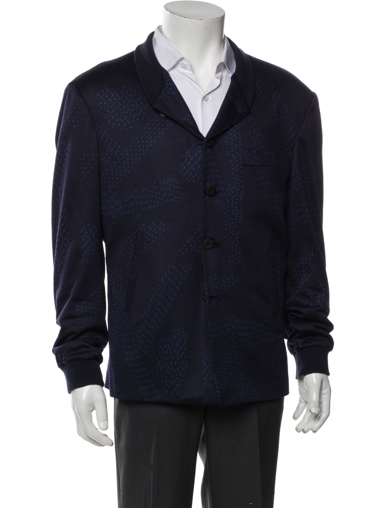 Kiton Wool Printed Blazer
