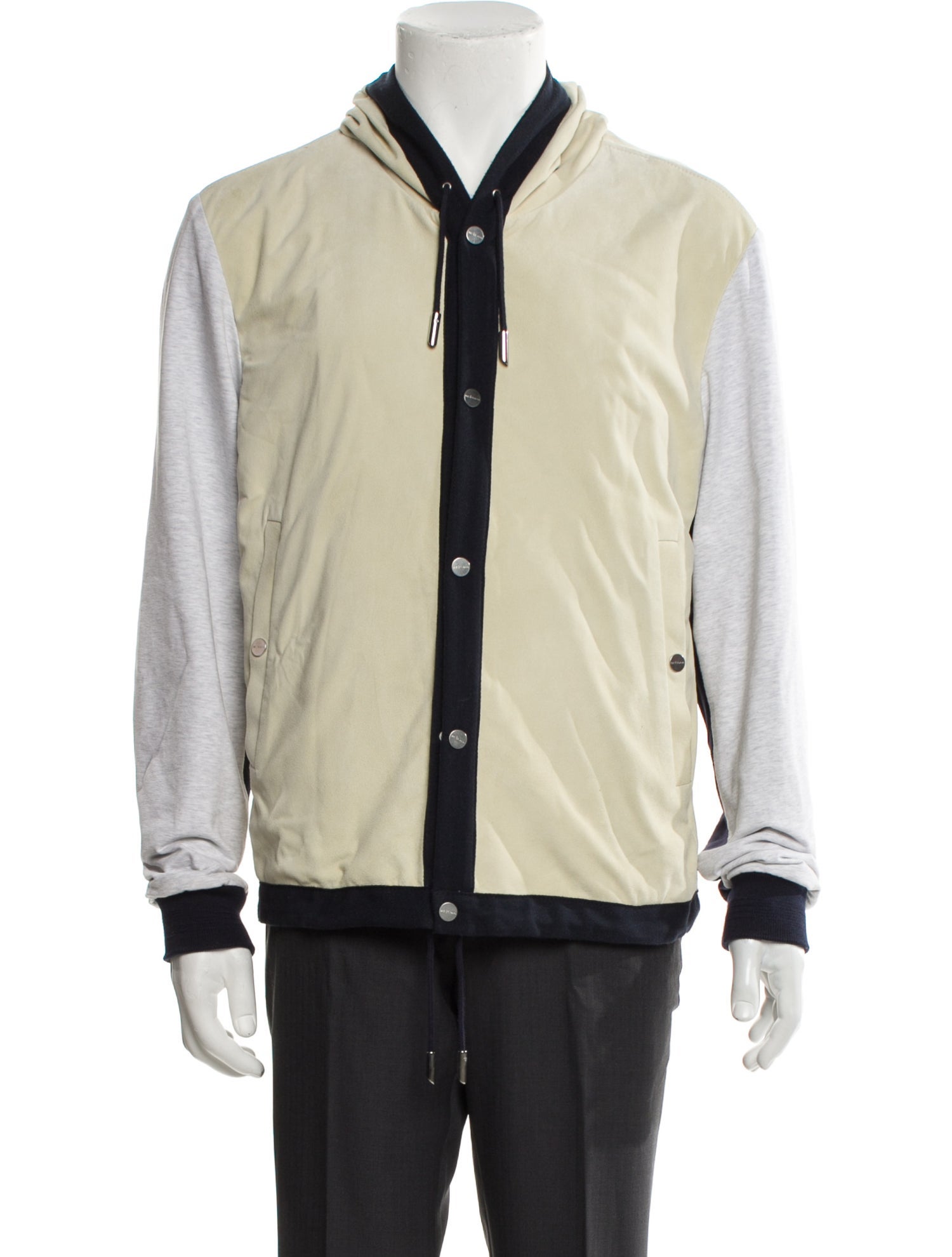 Kiton Colorblock Pattern Windbreaker
