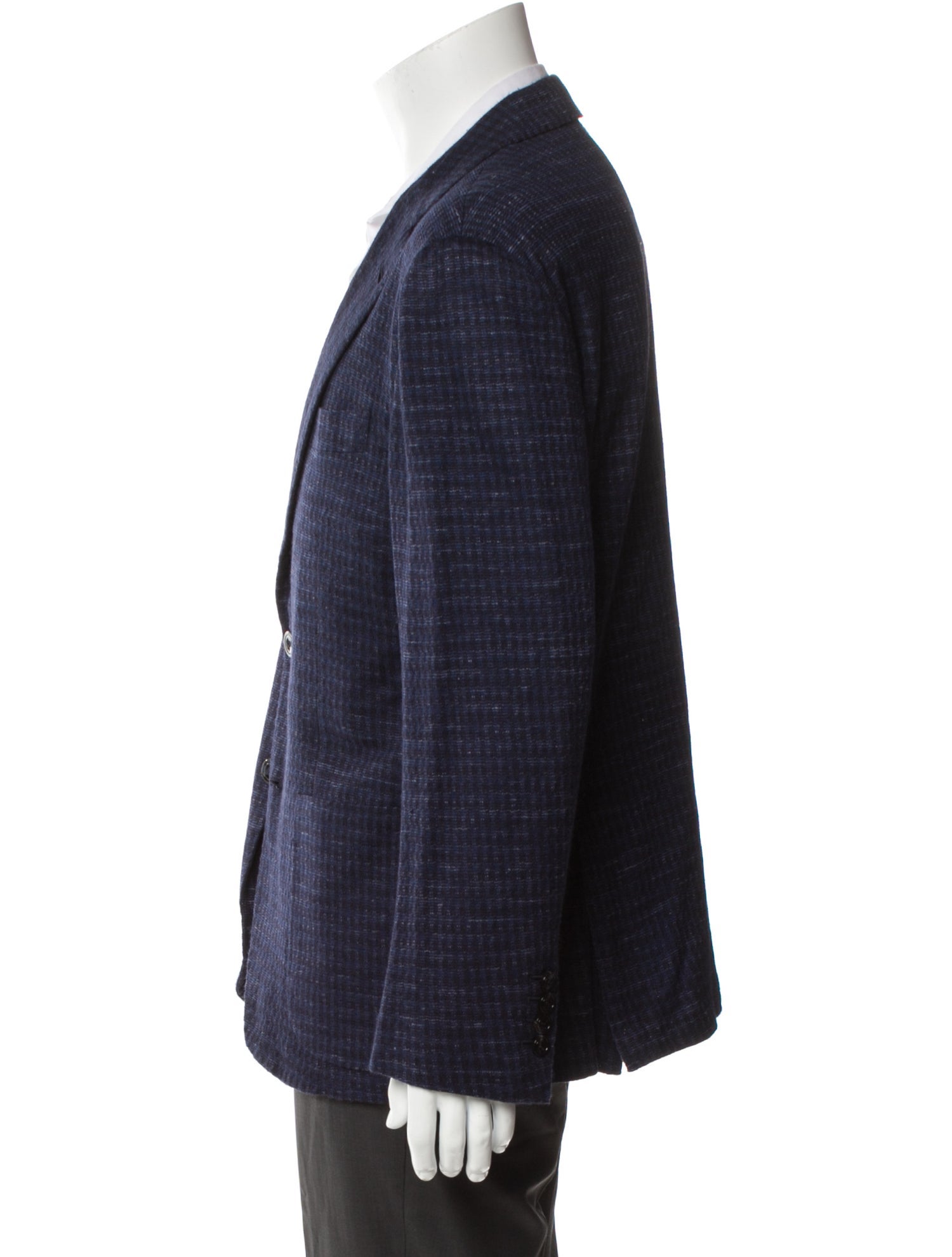 Kiton Cashmere Plaid Print Blazer