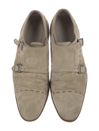 Kiton Suede Monk Straps