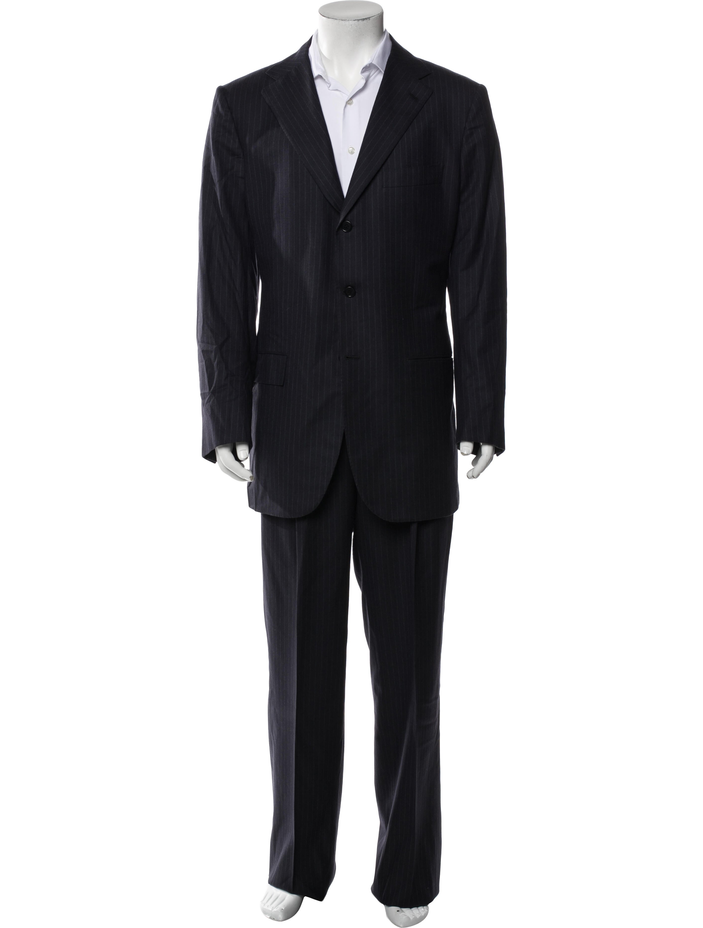 Kiton Wool Striped Two-Piece Suit